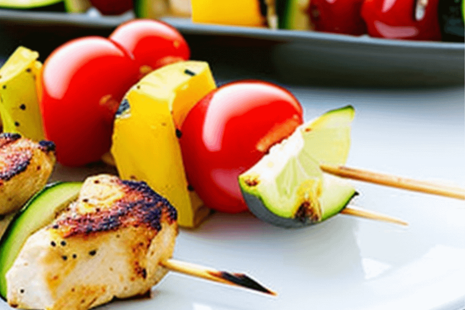 Grilled Chicken and Vegetable Skewers